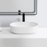 Erga Lakelyn, umyvadlo na desku 600x370x135 mm, bílá lesklá, ERG-V03-9720B-WH