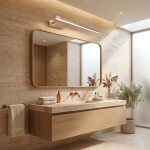 Koupelnové nástěnné LED svítidlo SWE038-1W 60cm BRUSH COPPER OSW-20138