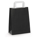 50 x Světlá kraftová taška černá 220x280x100 mm | RAJA