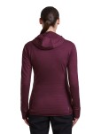 ICEBREAKER Wmns Merino 300 RealFleece Desc LS Zip Hood, Dark Berry (vzorek) velikost: S