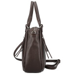 Módní dámská kožená kabelka do ruky Hannah, tmavě hnědá