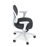 Dětská židle, výškově nastavitelná, šedá síťovina, KA-K1062 GREY