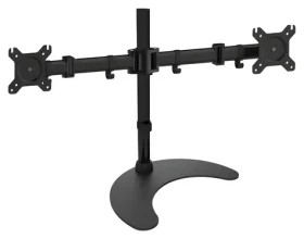 Techly ICA-LCD-3410 černá / Stolní držák pro 2 monitory / 13-27" / VESA 100x100 / nosnost 16 kg / nastavitelná výška (ICA-LCD-3410)