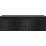 MEXEN/S - Rivel koupelnová skříňka pod umyvadlo 80 cm s deskou, 1 šuplík, reliéf , černá mat 91A20-08023-1-BFC71