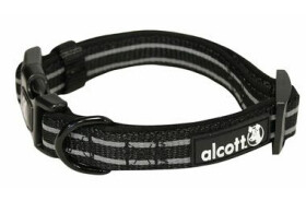 Alcott Adventure černá - velikost L / reflexní obojek pro psy (AC-01403)