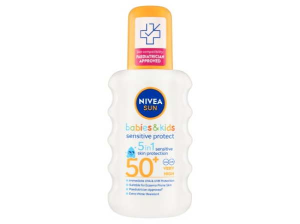 Nivea Sun Sensitive Protect dětský sprej na opalování OF 50+ 200 ml
