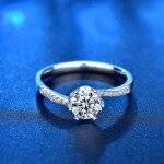 Royal Fashion stříbrný prsten HA-XJZ022-SILVER-MOISSANITE-ZIRCON Velikost: 8 (EU: 57-58)
