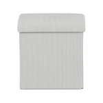 Taburet s úložným prostorem, krémová manšestrová látka