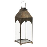 House Doctor Lucerna Arch Antique brass 48 cm, měděná barva, sklo, kov