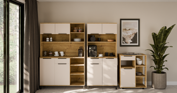 Sestava Solea Barva korpusu: Dub artisan, Barva dvířek: Kašmír