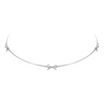 Ocelový choker náhrdelník Francesca - chirurgická ocel, Stříbrná 40 cm + 5 cm (prodloužení)