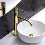 REA - Umyvadlová baterie Lungo Diamond - Gold vysoká REA-B8995