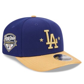 New Era Pánská kšiltovka Los Angeles Dodgers MLB Authentic Gold 2025 World Series Champions 9SEVENTY Stretch-Snap
