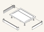 SanSwiss PWIU 80 120 80 50 Přední panel U hliník pro obdélníkovou vaničku 80×120cm - aluchrom