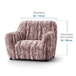 Bielastické potahy OCEANO NOVÉ hnědo-vínové křeslo (š. 60 - 110 cm)