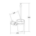 MEXEN - Estela WC štětka růžové zlato 7011550-60