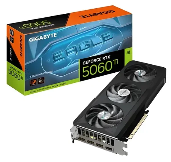 Gigabyte GeForce RTX 5060 Ti EAGLE MAX OC 16G / Grafická karta / 16GB GDDR7 / 128-bit / 1x HDMI + 3x DP (GV-N506TEAGLEMAX OC-16GD)