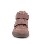 Dívčí celoroční kožené kotníkové barefoot boty LOOP HIGH-TOPS PINK/GOLD Froddo G2110157-5 - 33