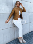 Dámská kožená bunda HAUTE COUTURE camel Dstreet TY3895 Velikost: S