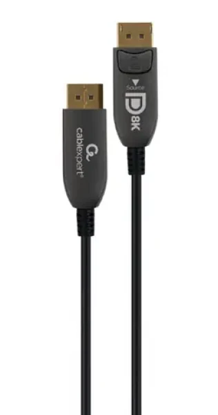 Gembird AOC Premium DisplayPort kabel 30 m černá / DisplayPort kabel / aktivní optický / 8K / Ethernet (CC-DP8K-AOC-30M)