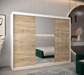 Šatní skříň Abi Y1 Barva korpusu: Bílá, Rozměry: 250 cm, Dveře: Dub sonoma