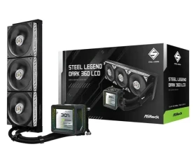 ASRock Steel Legend Dark 360 LCD / AIO vodní chladič CPU / 3x 120mm / LCD 3" / ARGB / Intel + AMD (Steel Legend Dark 360 LCD)