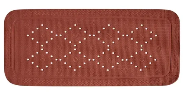Spirella ALASKA terakota / Protiskluzová podložka do vany / PVC / 91 x 36 cm