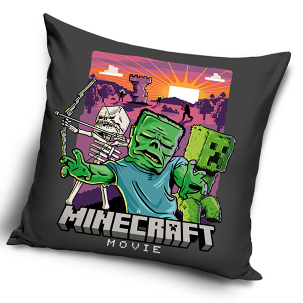 Dětský povlak na polštářek Minecraft Movie Mob Attack