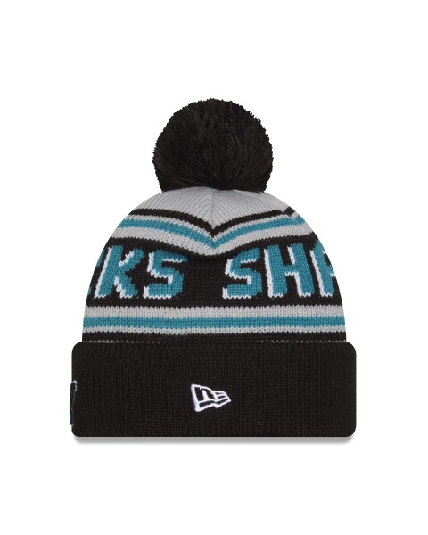 New Era Pánská zimní čepice San Jose Sharks NHL Pom Wordmark