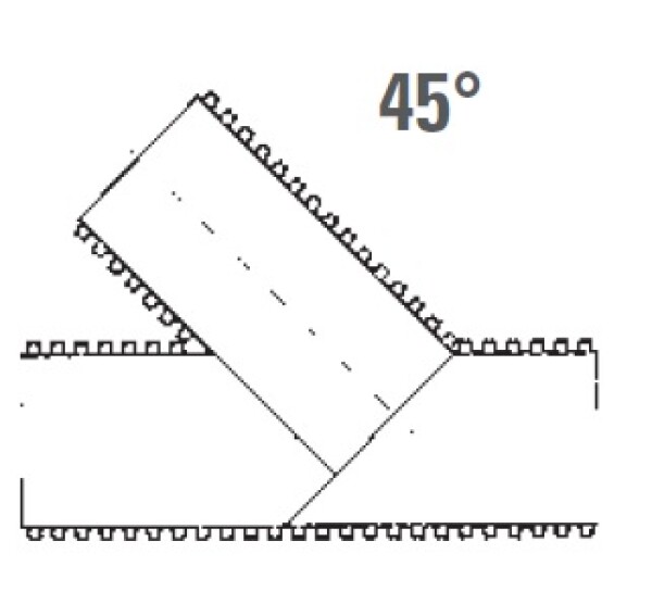 MIDAS Korugované odbočka PE DN 160 - 45°, bezhrdlá, bez těsnění