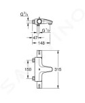 GROHE - Grohtherm Special Termostatická vanová baterie, chrom 34671000