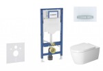GEBERIT - Duofix Set předstěnové instalace, klozetu ME by Starck a sedátka softclose, tlačítko Sigma50, alpská bílá SANI11CP3115