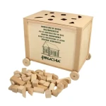 Walachia Dřevěná skládací stavebnice Construct Box vkládačka natural