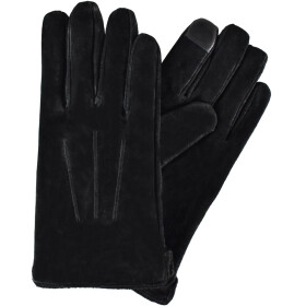 Semiline Pánské kožené antibakteriální rukavice P8218 Black XL
