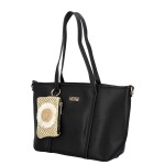 Trendy dámská koženková kabelka na rameno Felicia, černá