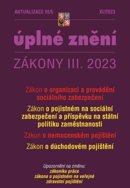 Aktualizace III/5 2023 organizaci provádění sociálního zabezpečení