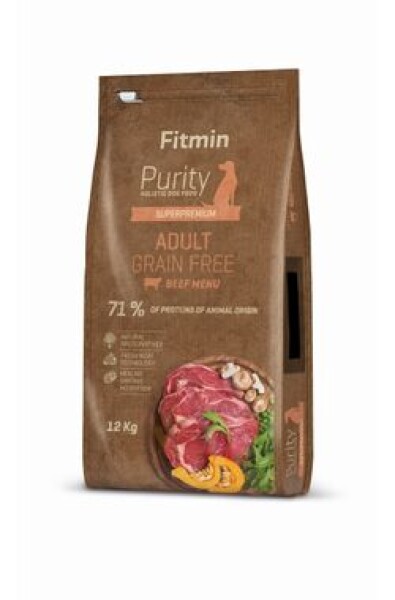 Fitmin dog Purity GF Adult Beef 12 kg / Granule pro psy (8595237016051)