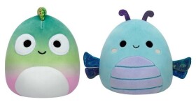 Squishmallows 2v1 - chameleon Denton a vážka Heather 13 cm