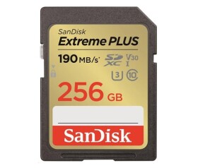 SanDisk SDXC karta 256GB Extreme PLUS (R 190 MB/s W130 MB/s Class 10, UHS-I U3 V30) EDF_493420
