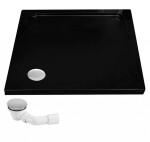 REA/S - Sprchový kout SOLAR - Copper Brush 90x90 Se sprchovou vaničkou Savoy black KPL-96015