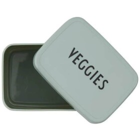Design Letters Snack - DESIGN LETTERS Svačinová krabička Veggies, zelená barva, plast