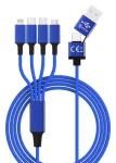Smrter Hydra ELITE tmavě modrá / Nabíjecí kabel / 6v1 / Nylon / USB-C (SMRTER_ELITE_C_NB)