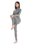 Dámské merino tričko s dlouhým rukávem ICEBREAKER Wmns 200 Oasis LS Half Zip, Gritstone Heather velikost: M