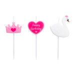 Princess dortové svíčky 3 ks Princess dortové svíčky 3 ks