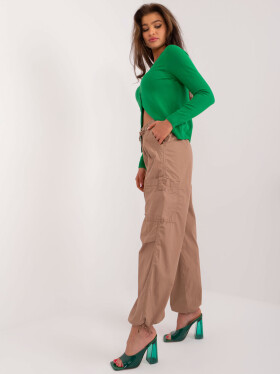 Kalhoty D77021BB62410B2 světle hnědé M