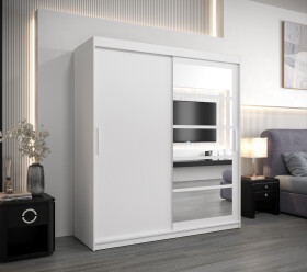 Šatní skříň Abi Ro1 Barva korpusu: Bílá, Rozměry: 150 cm, Dveře: Bílá