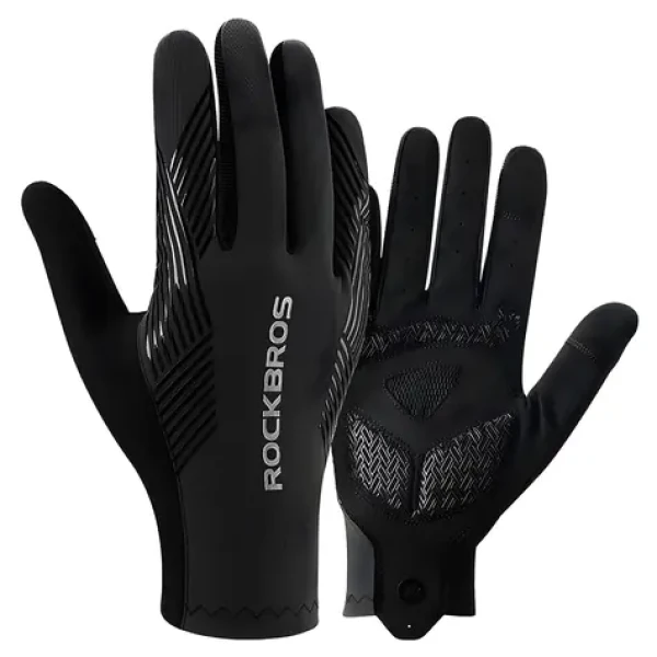 Rockbros Cyklistické rukavice černá / Cyklistické rukavice / celoprstové / velikost XL