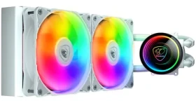 COUGAR Poseidon Elite 240 bílá / Vodní chladič CPU / ARGB / 2x 120 mm / Intel AMD (CGR-PSDELRGB-W-240)