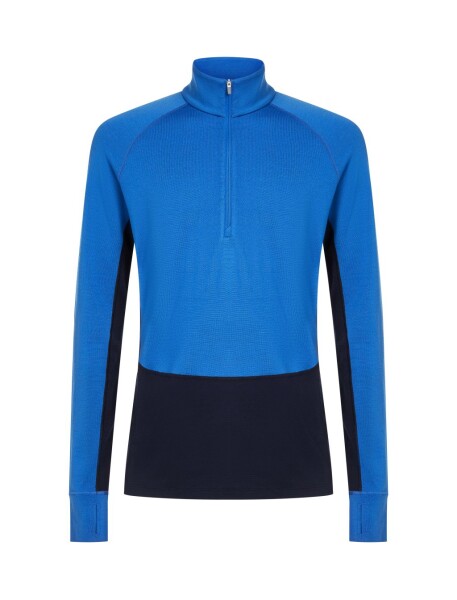 ICEBREAKER Mens Merino 260 ZoneKnit LS Half Zip, Midnight Navy/Lazurite/Cb (vzorek) velikost: M