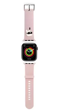 Karl Lagerfeld Karl Head NFT růžová / Řemínek pro Apple Watch 42/44/45/46/49 mm / Silikon (57983123866)